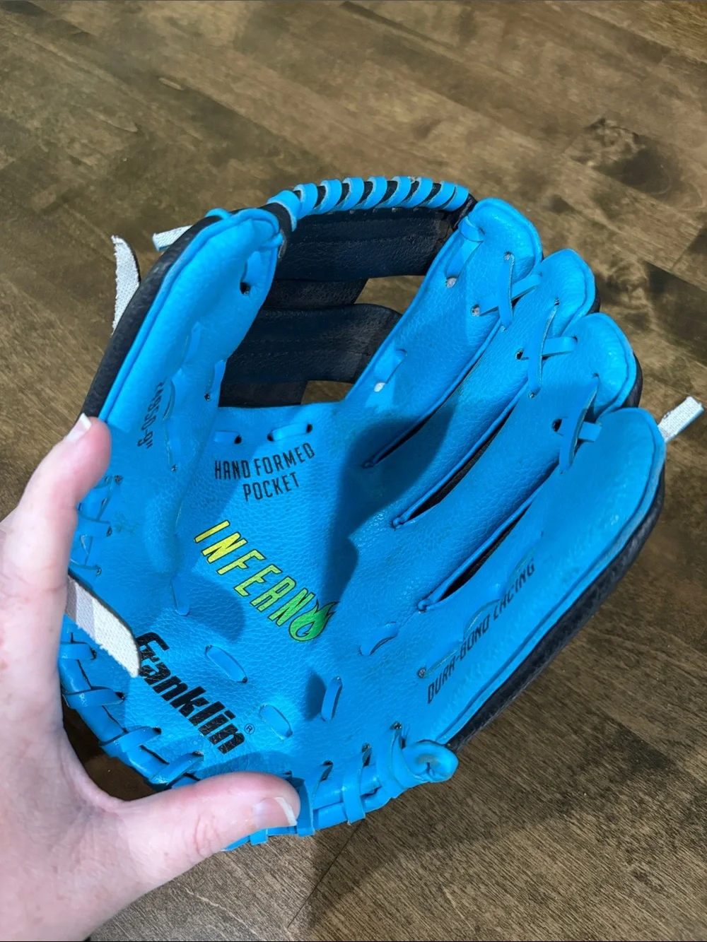 Franklin Kids Black and Blue Softball Glove